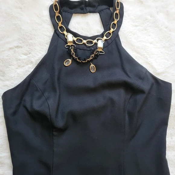 Black Maxi Halter Dress - Picture 11 of 15